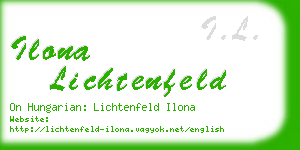 ilona lichtenfeld business card